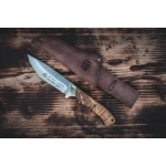 Briceag SGB Teton cu lamă albă netedă și mâner Puma, dimensiuni 55-57 HRC, pe fundal alb.