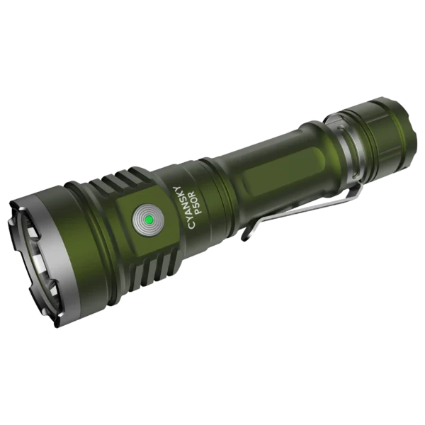 Cyansky P50R LED Flashlight  Green（21700*4000mAh Power cell）