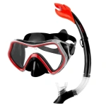 Set pentru snorkelling format din mască și tub Spokey BORNEO, imaginile thumbnail prezentând echipamentul în detaliu pe pagina Set pentru snorkelling: mască + tub Spokey BORNEO