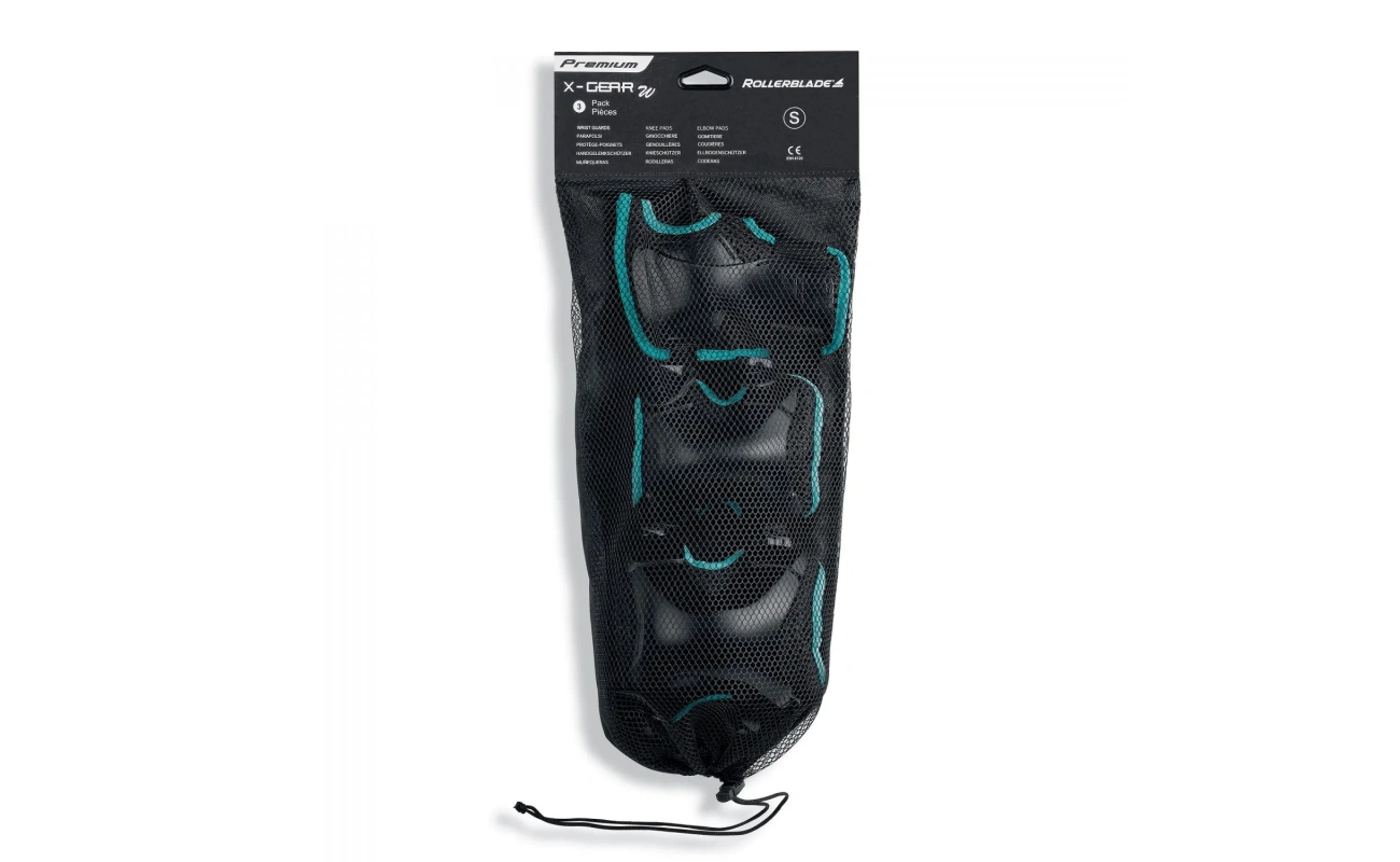 Protectie pentru role Rollerblade X-GEAR W 3 PACK, set de protecții pentru încheieturi, genunchi și coate, destinată pentru skateboarding și roller skating