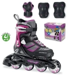 Role de sport Rollerland pentru exerciții în aer liber, de culoare neagră, potrivit pentru activități fitness exterior