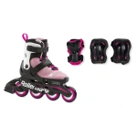 Rolete pentru copii Rollerblade MICRO COMBO G roz și alb, mărimea 28-32
