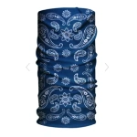 Sapă de fitness albastră cu model paisley pentru antrenamente în sală.