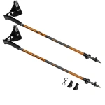 Bețe din carbon pentru mersul nordic Spokey RIFT, cu lungime ajustabilă de 105-135 cm, în culoare negru, destinate sportului.