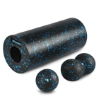 Set de masaj Spokey RULLO pentru relaxare musculară, inclusiv capete diferite pentru tratament localizat, destinat activităților sportive și recuperării.