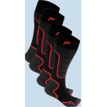 Set de schiuri SPORT ZONE, dublu, negru și roșu, mărimea 39-42 pentru copii, pentru sport de iarnă