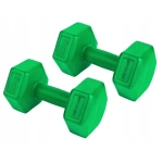 Haltere Spokey MONSTER II de 2x2 kg pentru antrenament de forță, în culoare neagră