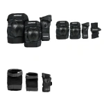 Set de protecții pentru skateboard PowerSlide PS Standard Tri Pack pentru bărbați Mărimea M, compus din genunchiere, coif și protecții pentru încheieturi