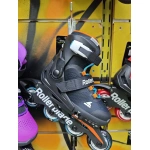 Pantofi sport pentru skateboard, model Rollerblade MICRO COMBO, mărimea 36-40,5, în culoare negru și alb, pentru activități sportive.