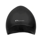 Șapcă de înot SPOKEY SEAGULL, protecție pentru cap în sporturi acvatice, culoare albastră, model sportivi.