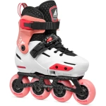 Roți pentru roller Rollerblade 86B0751510HD01 APEX PLATINO/CORALLO Mărimea 29-32, 4x76mm, duritate 85A, rulmenți SG7, șasiu din aluminiu, imagine miniaturală