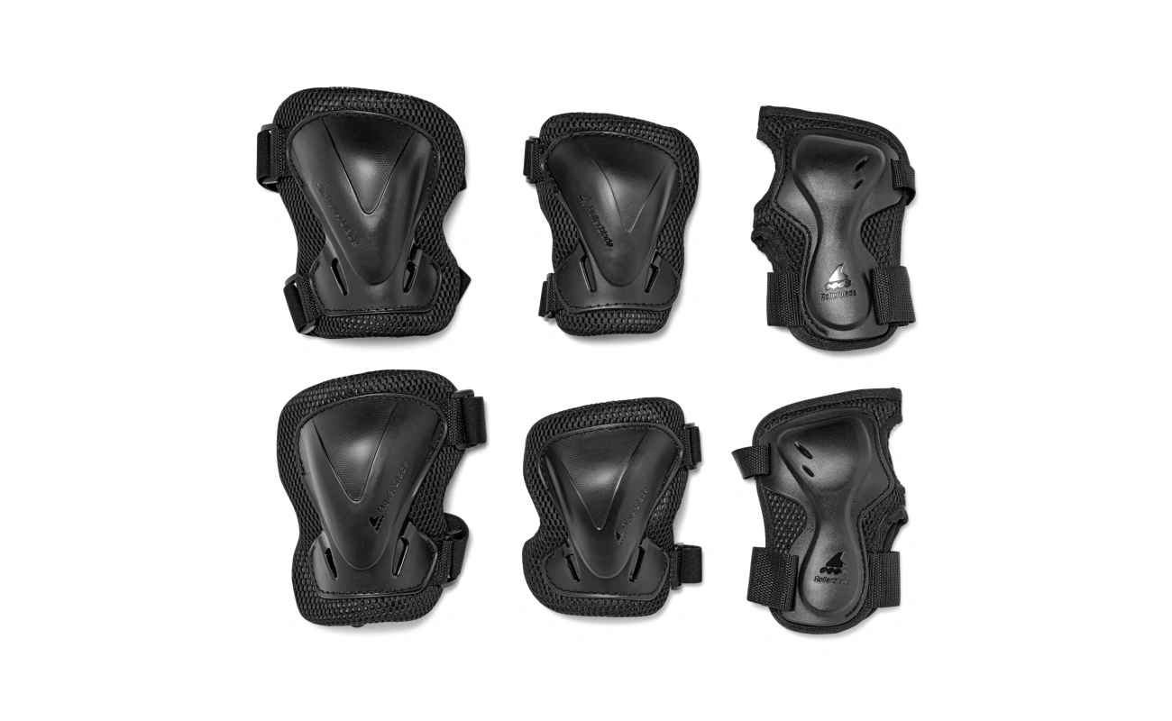 Set de protecție Rollerblade EVO PRO GEAR 3 PACK NEGRU M gồm genunchiere, cotiere și protecție pentru încheieturi, protecție întărită pentru echipament de sport în magazinul Sport Equipment Shop