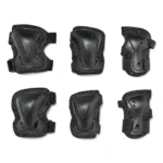 Set de protecție pentru copii Rollerblade EVO PRO GEAR JUNIOR 3 PACK NERO, genți de genunchiere, protectii pentru coate și încheieturi pentru skateboarding și role