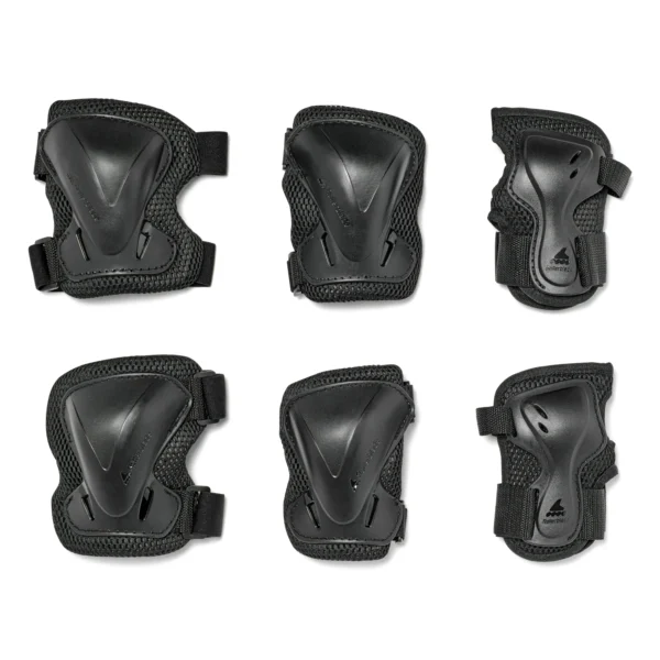 Set de protecție pentru copii Rollerblade 86P065P020N001 Rollerblade EVO PRO GEAR JUNIOR 3 PACK NERO XS – genunchiere, cotiere, protectii pentru încheieturi