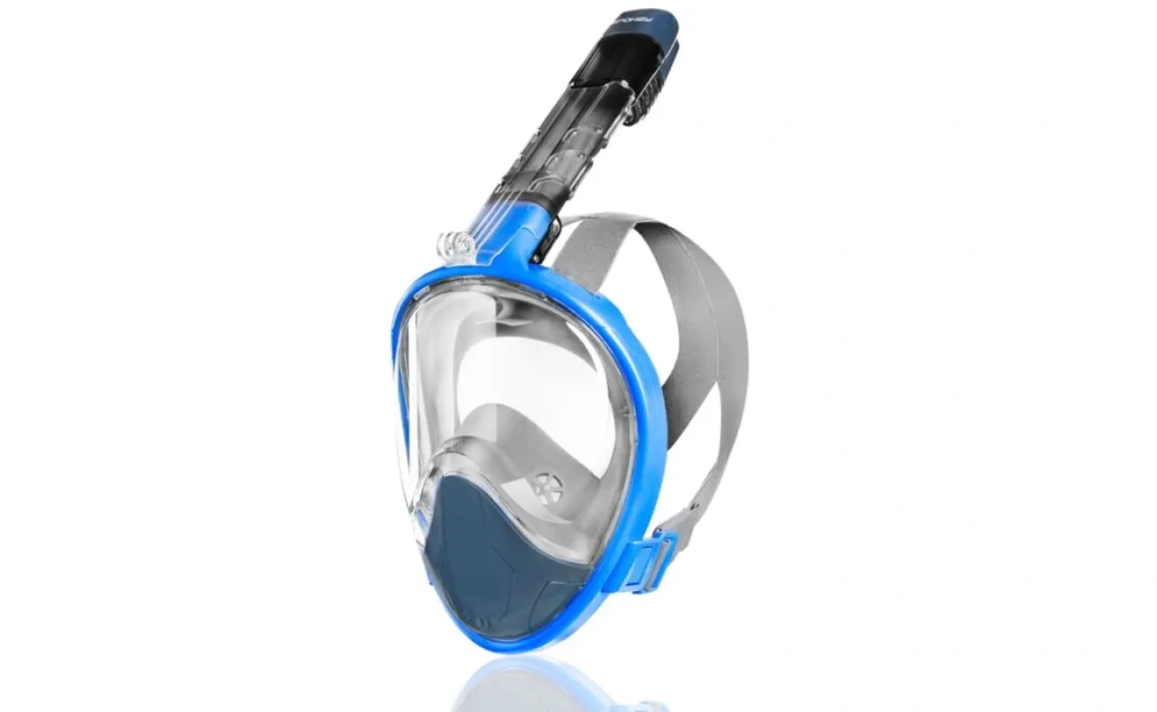 Masca pentru scufundări Spokey HAMPI S/M, dispozitiv de protecție pentru activități subacvatice, cu cadru robust și ergonomie pentru confort.