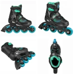 Adidați sport pentru skate Playlife Joker Sky, mărimea 34-37, în nuanțe albastre și negre, poziționați pe un fundal alb.