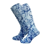 Șosete sport de iarnă GO! H0716 Cristal de Zăpadă PRO pentru încălțăminte sport, culoare albă cu model cristale de zăpadă