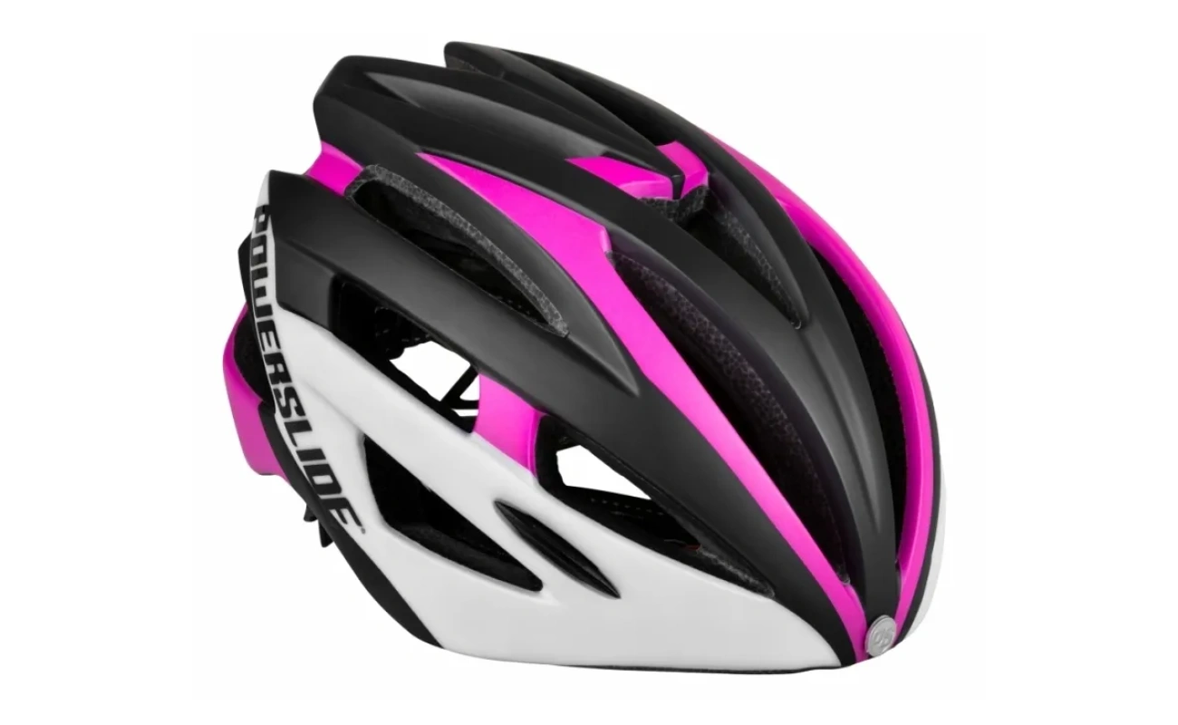 Cască POWERSLIDE HELMET PROTECTION Race Attack alb/pink pentru protecție în sporturi de echipă