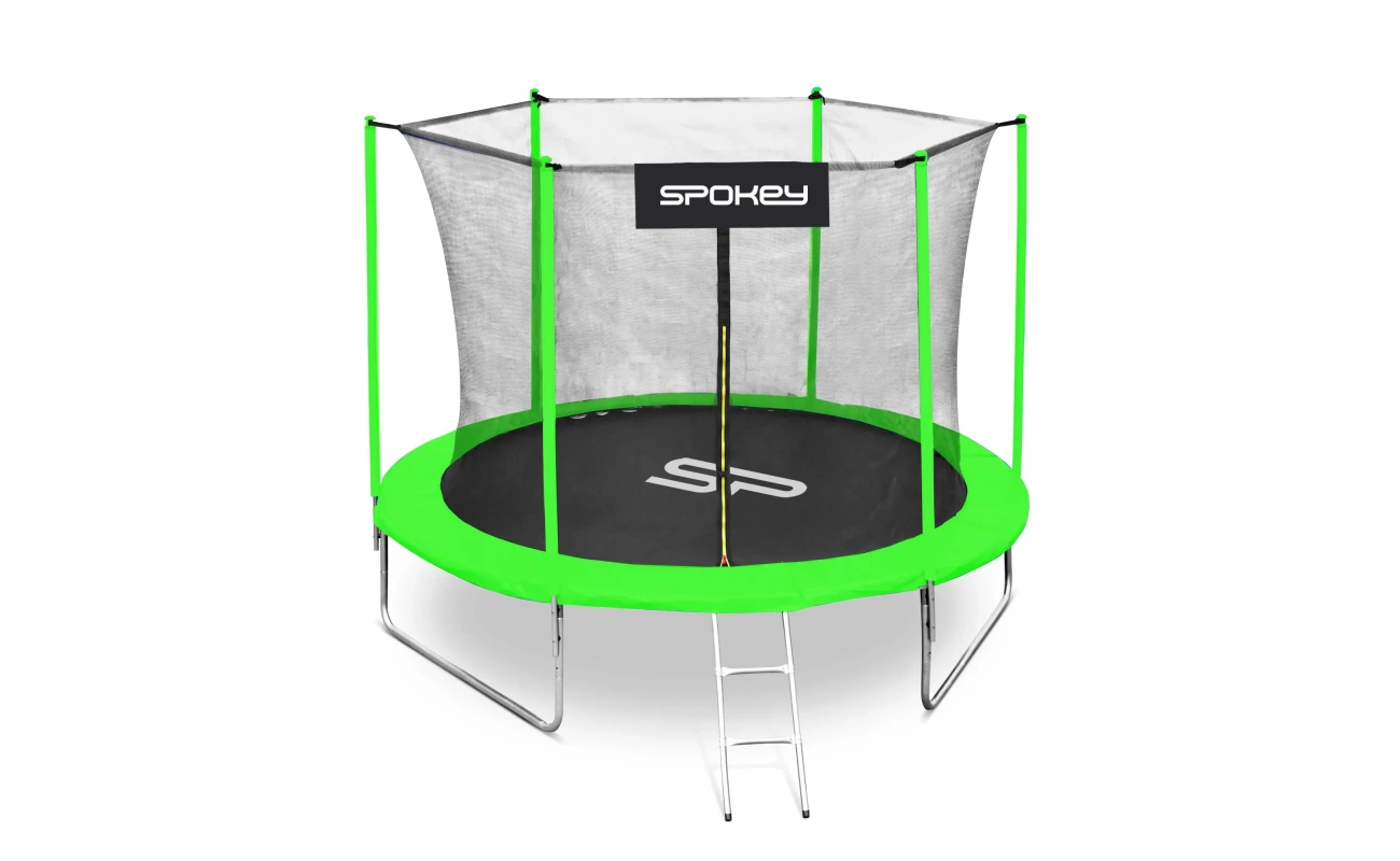 Trambulină Spokey Jumper II 305cm verde, produs de echipament sport pentru fitness și leagăn pentru distractie în aer liber