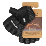 Mănuși de fitness Spokey LAVA M pentru antrenamente, în culoare negru cu detalii roșii, pentru protecție și confort în sala de sport