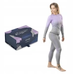 Set termică sport pentru femei Spokey FLORA, compus din tricou și pantaloni, în culori vesele, destinat activităților sportive în sezon rece