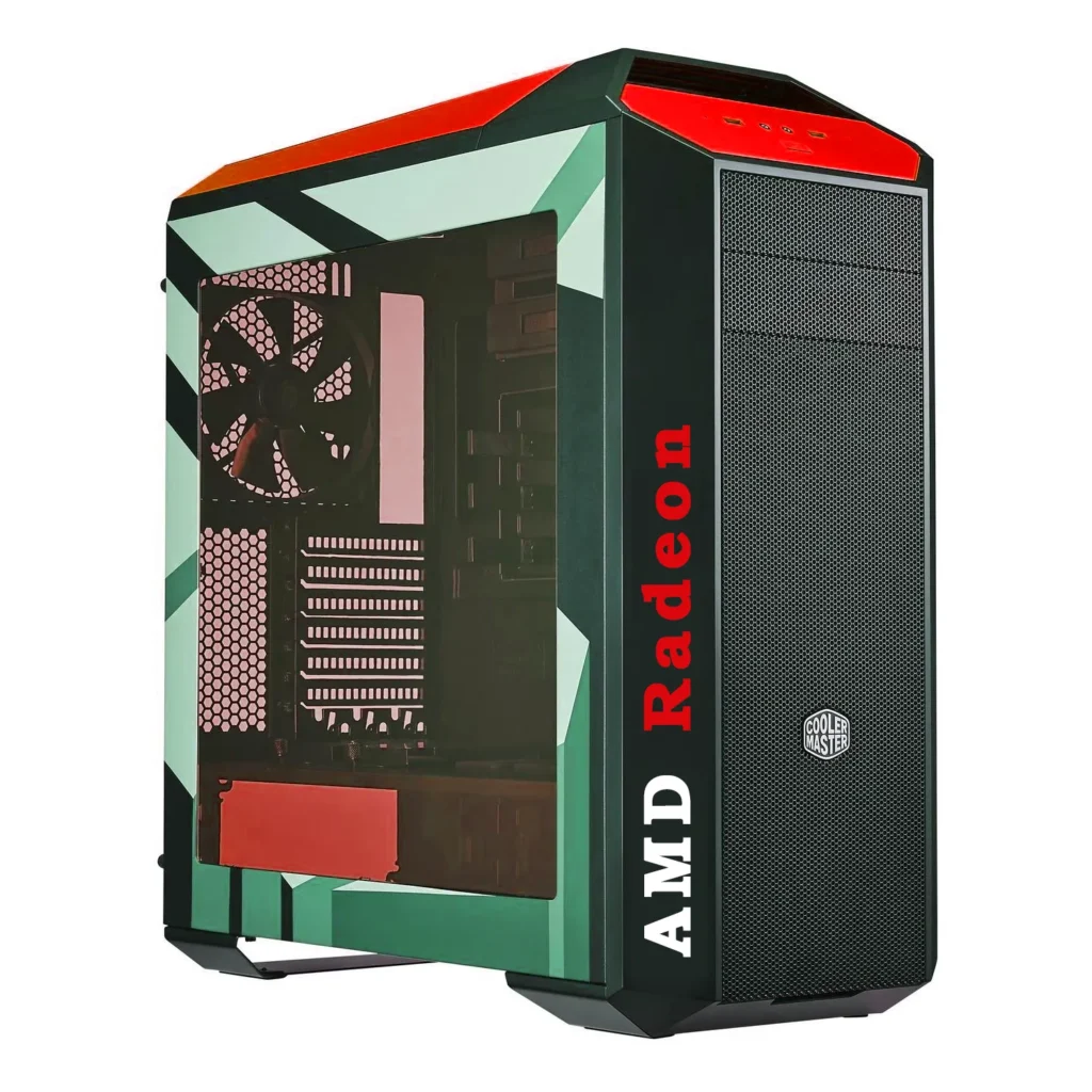 Cartelă de ingredientă pentru calculator cu procesor Intel Core 12100F și placă video AMD Radeon RX6400, destinată pentru echipamente sportive și gaming.