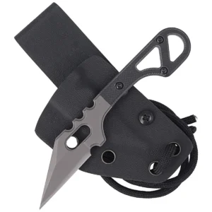BF-728 FOX Negru FOX „Spike” Cuțit Fixe, Acoperire Titaniu, G10 Negru
