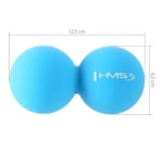 Minge de masaj abisal BLUE MASSAGE BALL HMS, dublă, pentru terapii și relaxare musculară