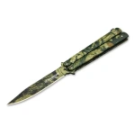Cuțit balisong Fox în model camuflaj pentru sport și activități outdoor