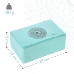 Bloc pentru yoga de culoare mentă, model KJ02-MT, de la HMS, pentru practicarea yoga și exerciții de relaxare.