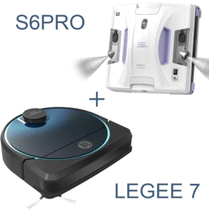 HOBOT LEGEE 7 + S6 Pro // Robot de podea + Robot de Geamuri – Робот мойщик пола + робот-мойщик окон