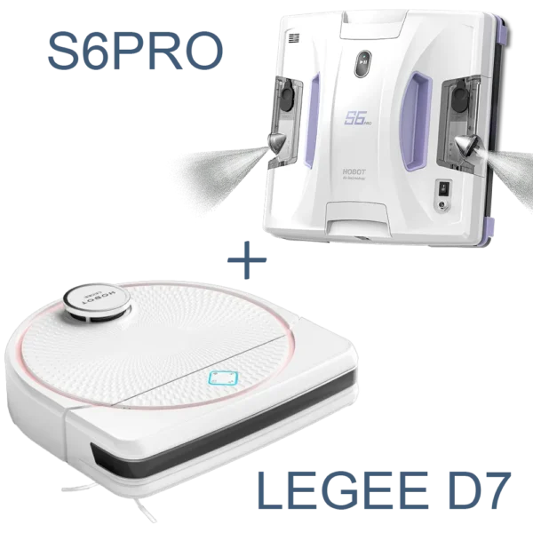 HOBOT LEGEE D7 + S6 Pro / Robot de podea + Robot de Geamuri – Робот мойщик пола + робот-мойщик окон