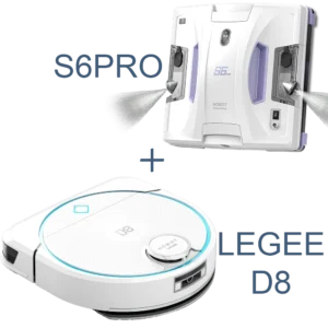 HOBOT LEGEE D8 + S6 Pro / Robot de podea + Robot de Geamuri – Робот мойщик пола + робот-мойщик окон
