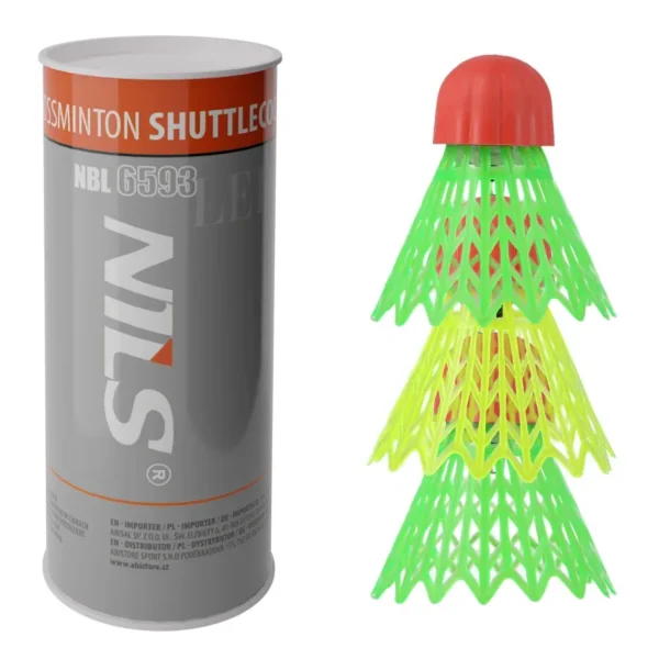 Zmeie pentru badminton NBL6593 Abisal CROSSMINTON NYLON SHUTTLECOCKS LED 3 BUC. NILS
