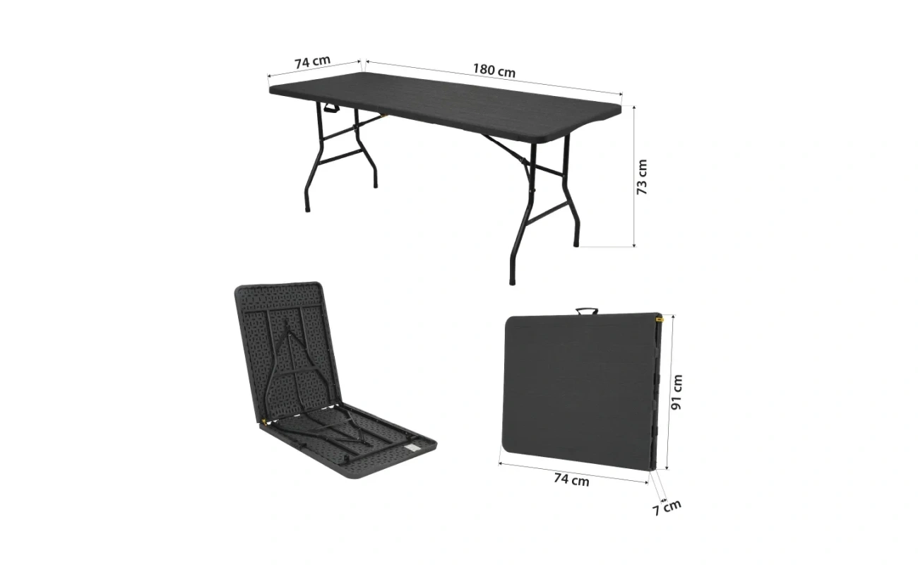 Masă de camping NC1618 Abisal pentru camping NILS CAMP, într-un design portabil și durabil, potrivit pentru activități în aer liber