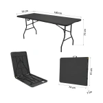 Masă de camping NC1618 Abisal pentru camping NILS CAMP, într-un design portabil și durabil, potrivit pentru activități în aer liber