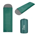 Sac de dormit Abisal GREEN-GRAY Mărime M NILS CAMP, cu izolație și design compact, dedicat pentru camping și drumeții în sporturile de exterior