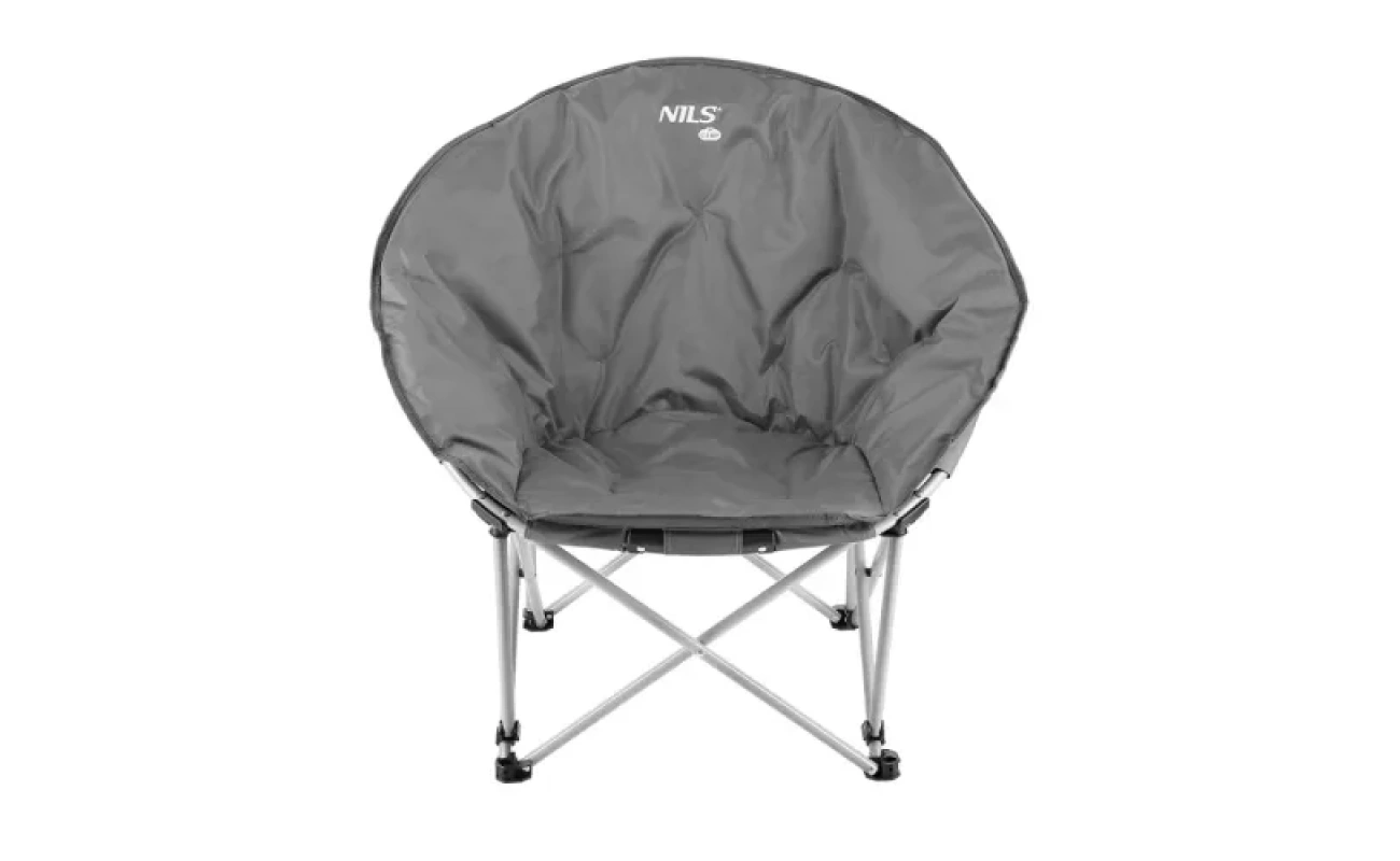 Scaun de camping abisal gri NILS CAMP, pentru activități în aer liber