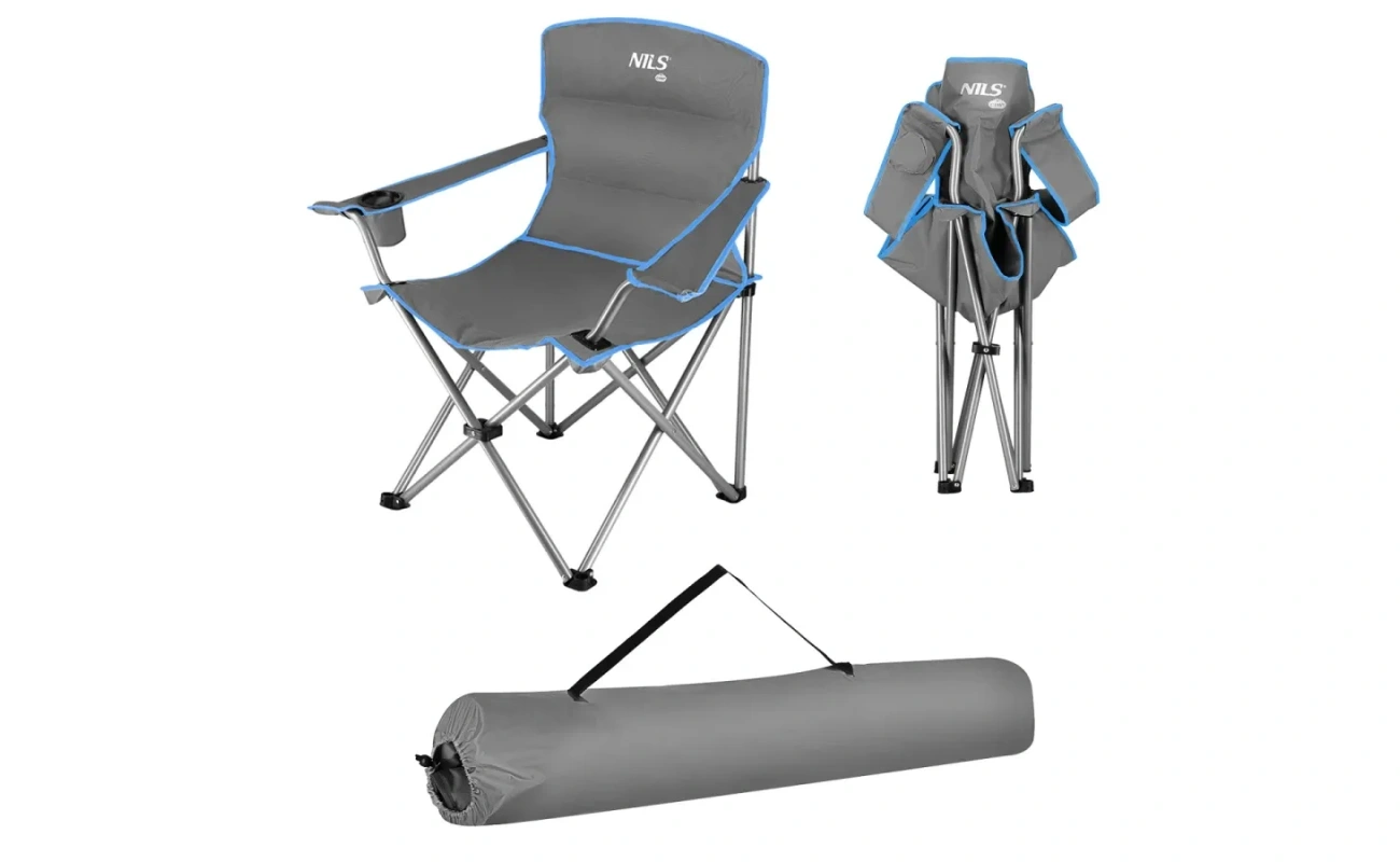 Scaun de camping NC3079-GB Abisal NC3079 GRI-BLUE, scaun de camping NILS CAMP