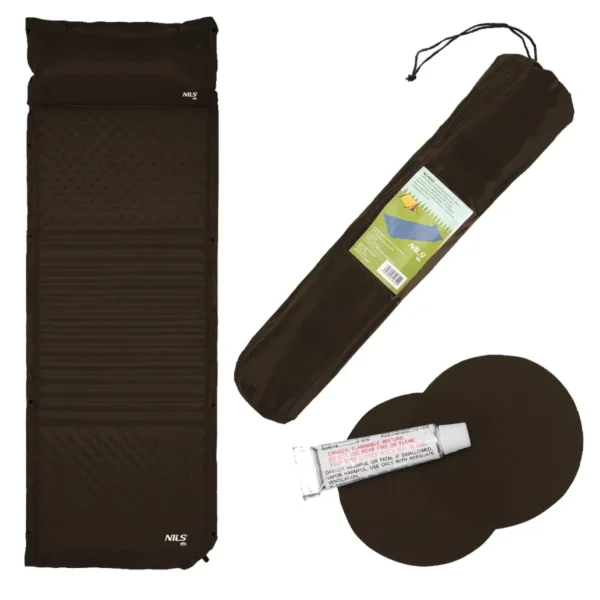 Самонадувающийся коврик NC4001 Abisal BLACK SELF-INFLATING MAT NILS CAMP
