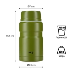 Termos NCT02 Abisal SET TERMOS 750ML NILS CAMP pentru sport și drumeții