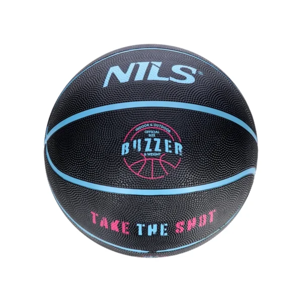 Minge de baschet NPK251 Abisal BASKETBALL BLACK BUZZER 5 NILS, pentru echipamente sportive, culoare negru