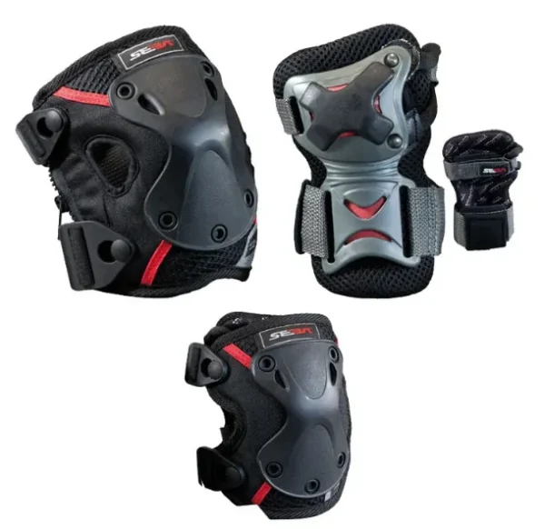 PRO-PK3-S SEBA PROTECTIVE PACK x3 (wrist, Knee Zip & ) SMALL