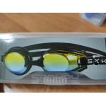 Oche de înot Spokey DIVER, cască pentru protecție ochi în sportul acuatic, culoare neagră cu accente verde fluorescente