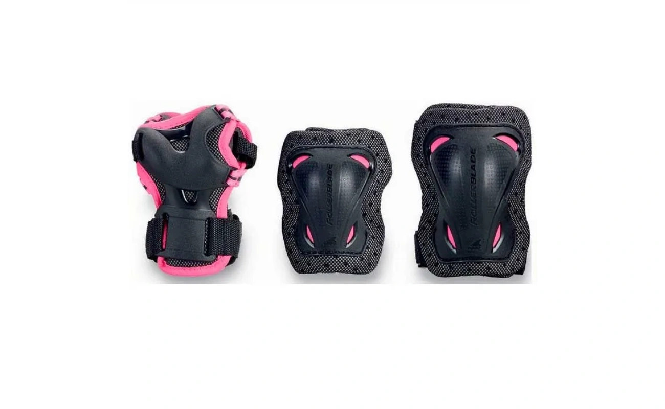 Protecție pentru copii Rollerblade Junior, cască și genunchere colorate pentru skateboard și skating