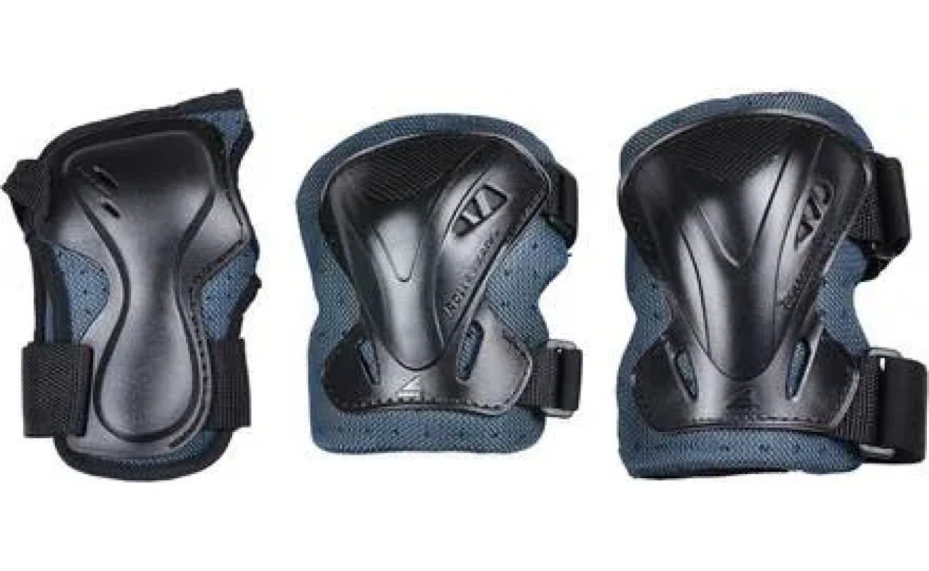 Set de protecții pentru role Rollerblade PRO junior, include 3 piese pentru antebrațe, genunchiere și, cotiene, pentru protecție sigură în timpul rolei