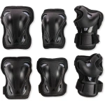 Set de protecție Rollerblade SKATE GEAR 3 PACK NERO M - genunchiere, cotiere, protecție pentru încheieturi, ventilație, anatomie