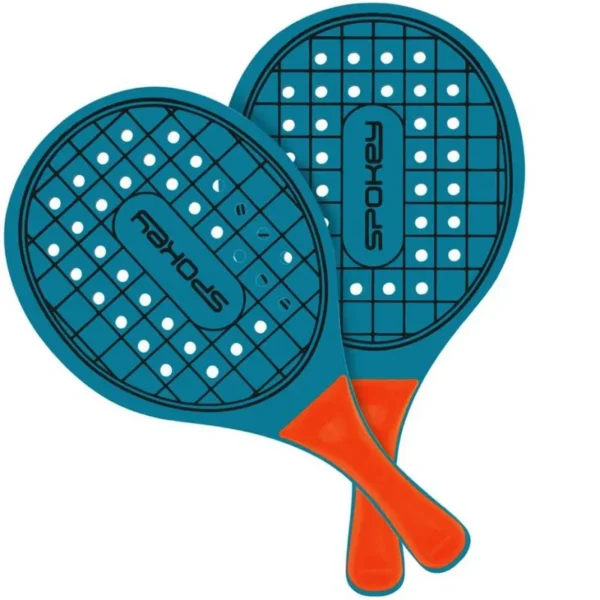 Set de badminton pentru plajă Spokey WOO-BAD, compus din palete și uncreator, ideal pentru activități sportive la plajă