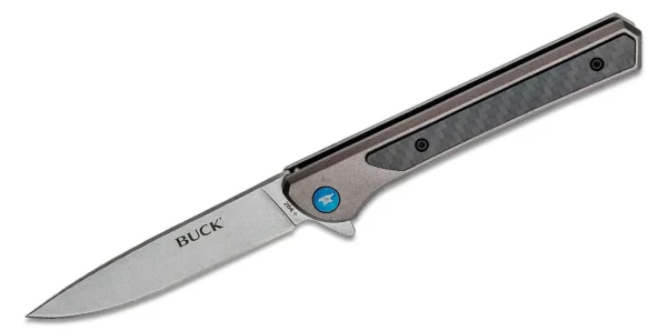 Briceag de sport model Нож 0264GYS-B 13245 BUCK CAVALIER cu blocare de cadru din oțel inoxidabil 7CR17MOV