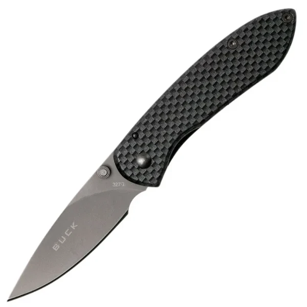 Cuțit Buck Nobleman 0327CFS-B din fibră de carbon, oțel 440A, pentru echipament sportiv